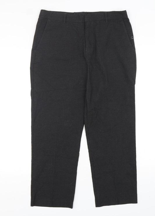 Marks and Spencer Boys Grey  Polyester Dress Pants Trousers Size 15-16 Years  Regular