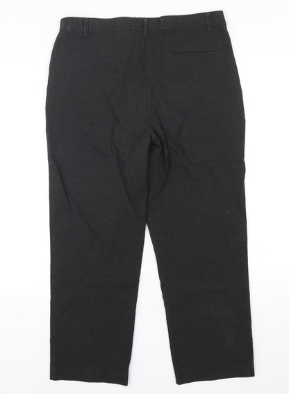 Marks and Spencer Boys Grey  Polyester Dress Pants Trousers Size 15-16 Years  Regular