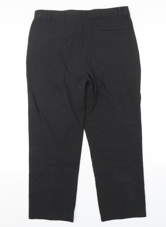 Marks and Spencer Boys Grey  Polyester Dress Pants Trousers Size 15-16 Years  Regular