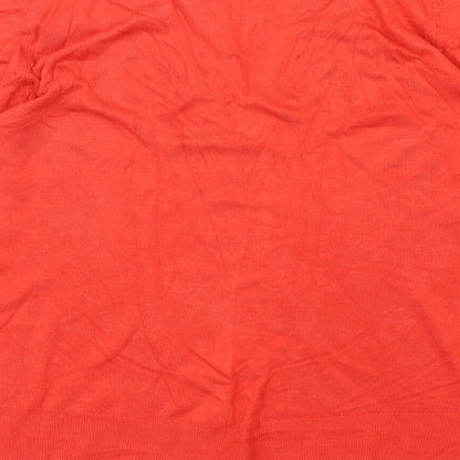 George Womens Red Round Neck  Viscose Pullover Jumper Size 12