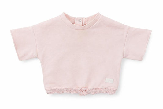 7 For All Mankind Girls Pink  Cotton Pullover Jumper Size 12-18 Months  Snap