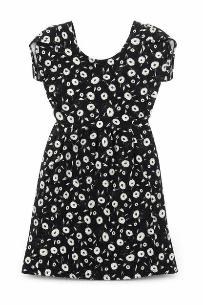 NEXT Womens Black Floral Polyester   Size 6  Scoop Neck Pullover