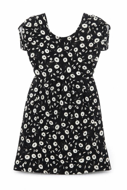 NEXT Womens Black Floral Polyester   Size 6  Scoop Neck Pullover