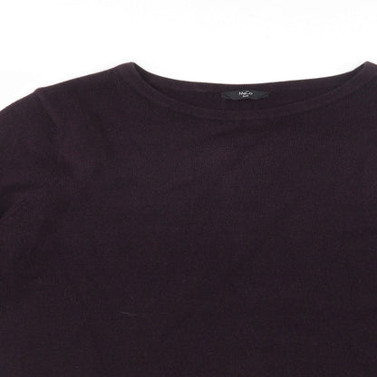 Womens UK Size 14 M&Co Purple Pullover Jumper