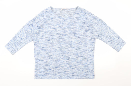 TU Womens Blue Scoop Neck  Polyester Pullover Jumper Size 12