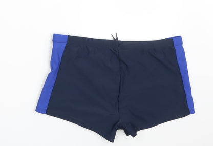 Dunnes Stores Womens Blue  Nylon Sweat Shorts Size M  Slim  - Swimwear