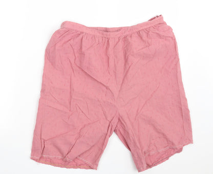 NEXT Womens Pink Polka Dot 100% Cotton Sweat Shorts Size 8 L8 in Regular  - Loungewear