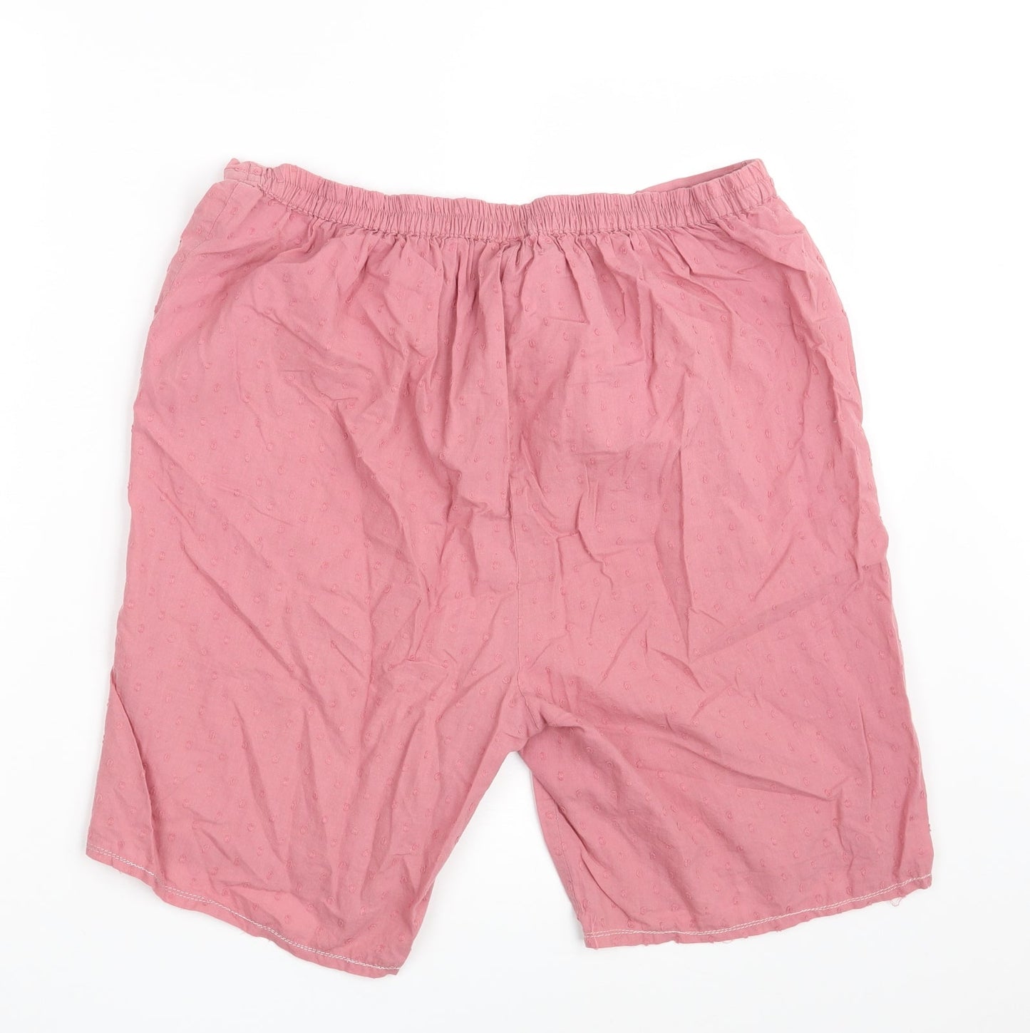 NEXT Womens Pink Polka Dot 100% Cotton Sweat Shorts Size 8 L8 in Regular  - Loungewear