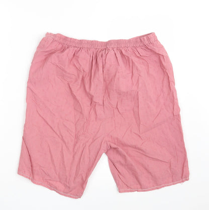NEXT Womens Pink Polka Dot 100% Cotton Sweat Shorts Size 8 L8 in Regular  - Loungewear