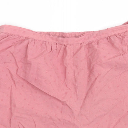 NEXT Womens Pink Polka Dot 100% Cotton Sweat Shorts Size 8 L8 in Regular  - Loungewear
