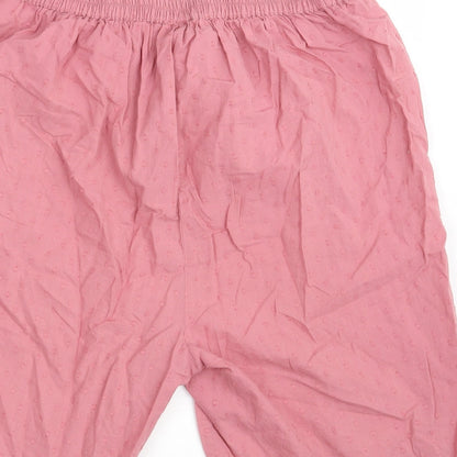 NEXT Womens Pink Polka Dot 100% Cotton Sweat Shorts Size 8 L8 in Regular  - Loungewear