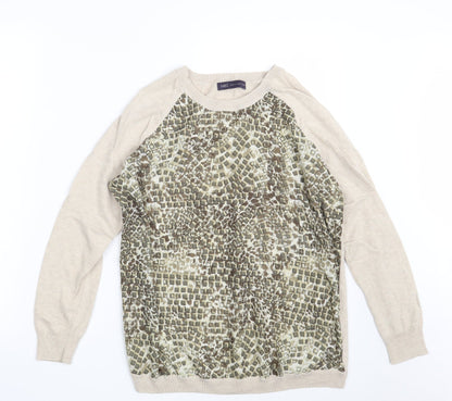 Womens UK Size 14 Marks and Spencer Beige Pullover Jumper