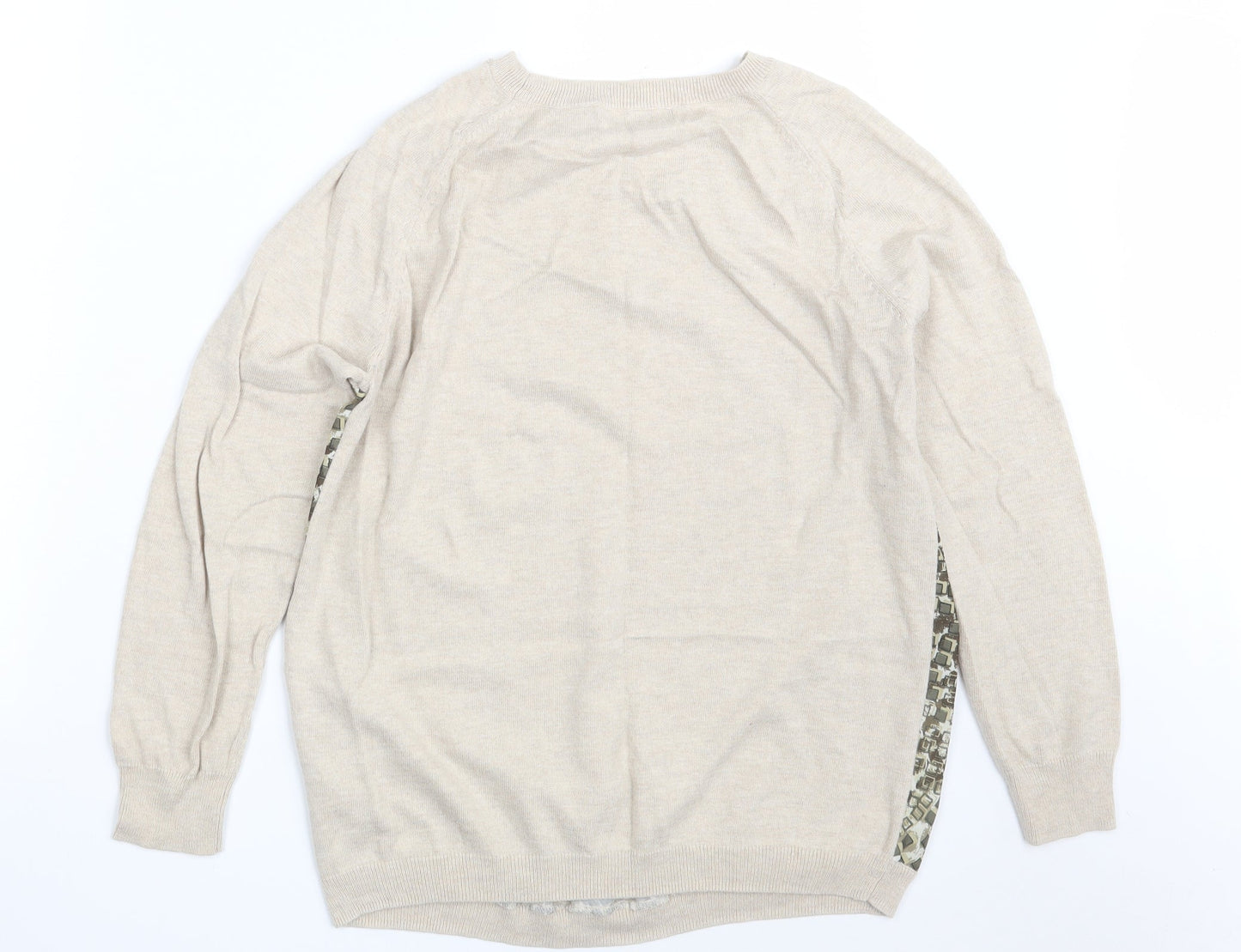 Womens UK Size 14 Marks and Spencer Beige Pullover Jumper