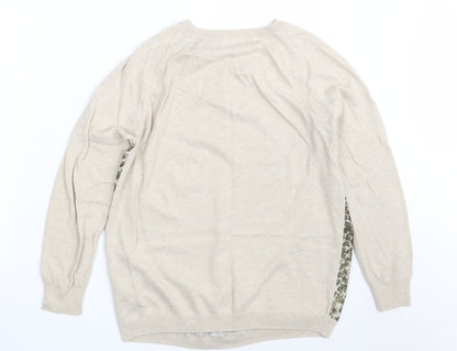 Womens UK Size 14 Marks and Spencer Beige Pullover Jumper