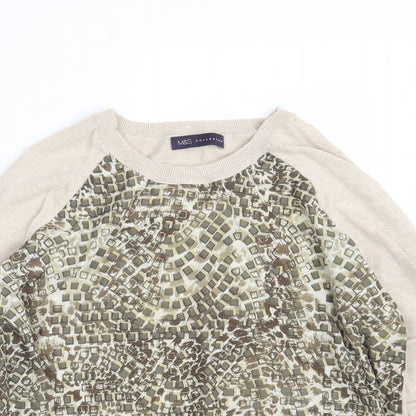 Womens UK Size 14 Marks and Spencer Beige Pullover Jumper