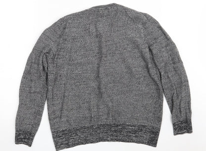 Linea Womens Grey Scoop Neck  Acrylic Pullover Jumper Size XL