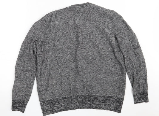 Linea Womens Grey Scoop Neck  Acrylic Pullover Jumper Size XL