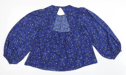 Womens UK Size S NEXT Blue Basic Blouse