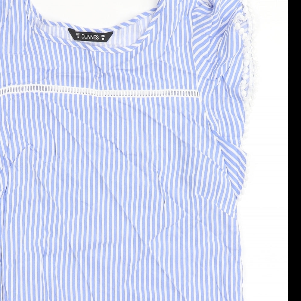 Womens UK Size 10 Dunnes Stores Blue Basic Blouse