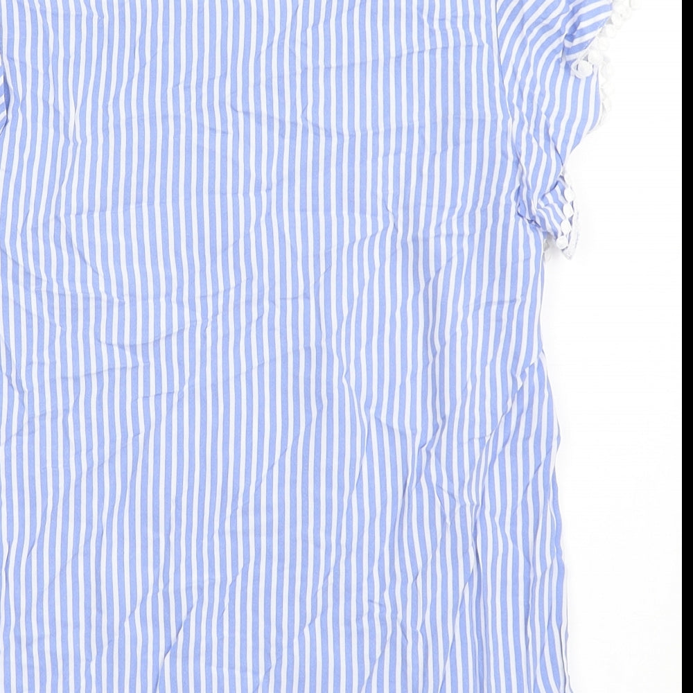 Womens UK Size 10 Dunnes Stores Blue Basic Blouse