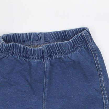 Preworn Baby Blue  Cotton Cropped Trousers Size 12 Months  Pullover