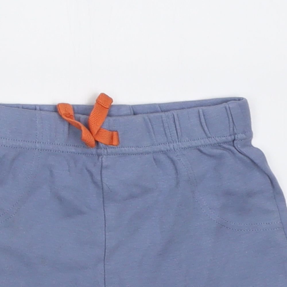 George Boys Blue  Cotton Cropped Trousers Size 12-18 Months  Tie