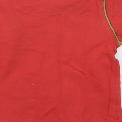 RJR.John Rocha Boys Red  Cotton Basic T-Shirt Size 12-18 Months Crew Neck Pullover