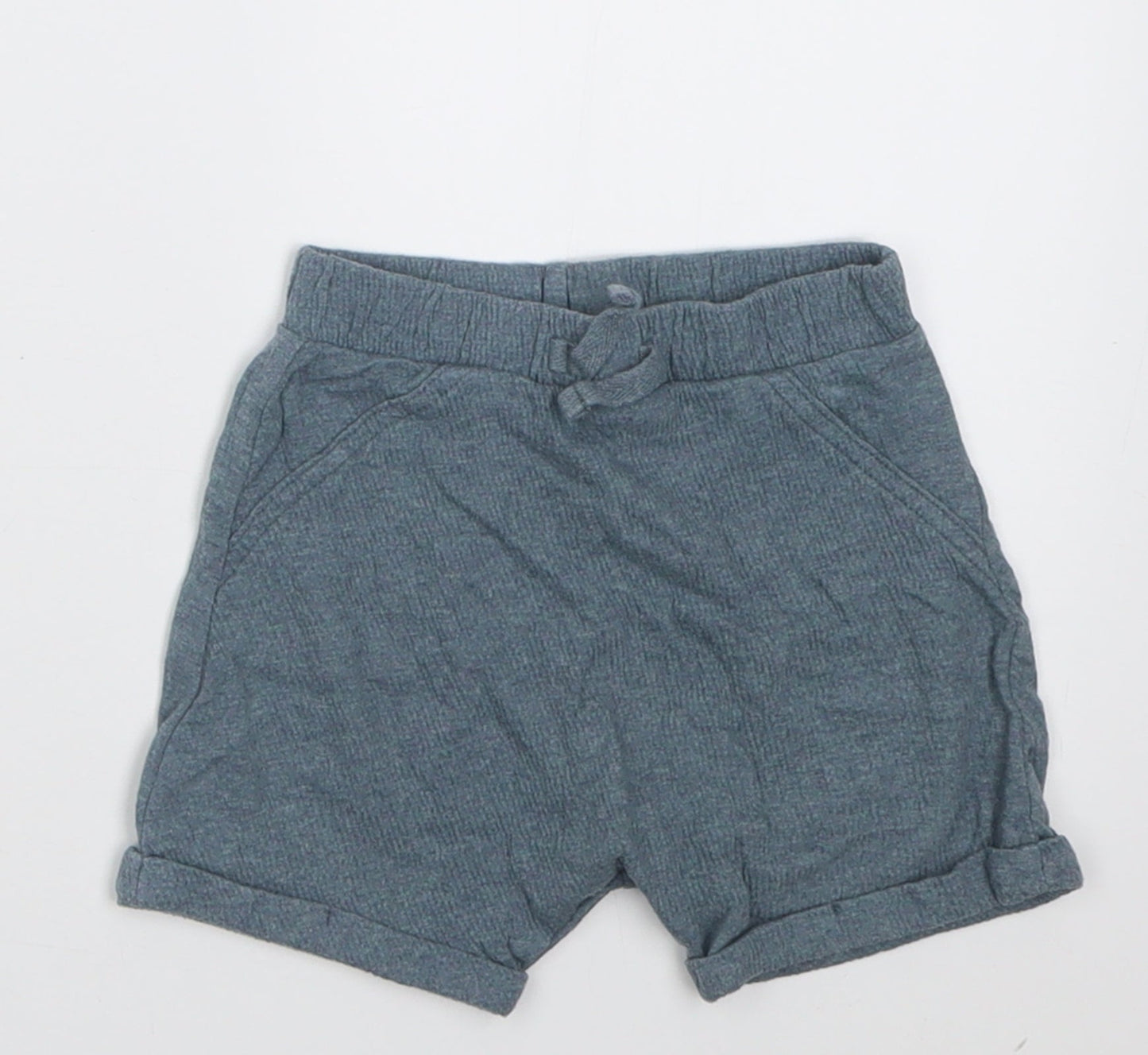 George Boys Blue  Cotton Cropped Trousers Size 9-12 Months  Tie