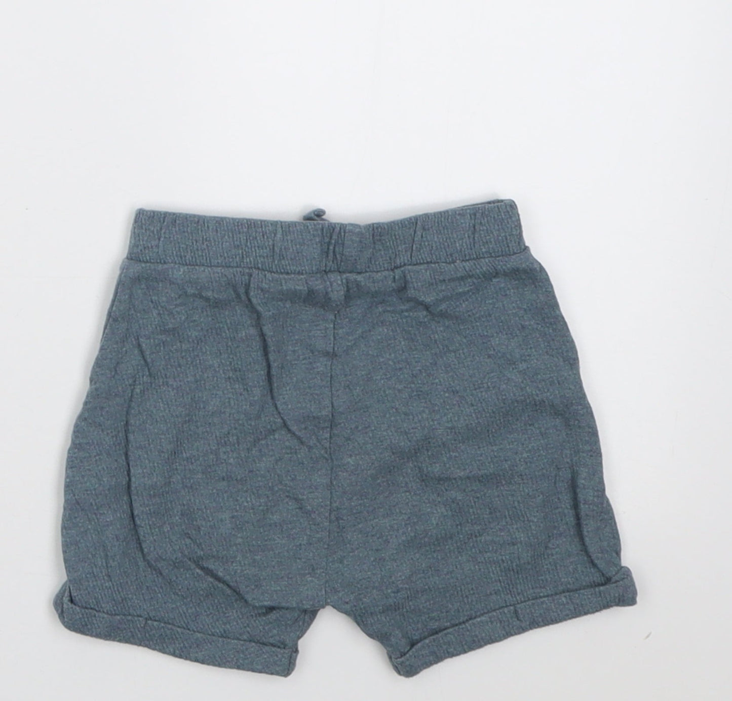 George Boys Blue  Cotton Cropped Trousers Size 9-12 Months  Tie