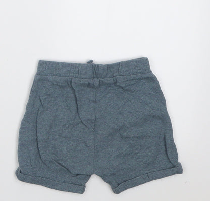 George Boys Blue  Cotton Cropped Trousers Size 9-12 Months  Tie