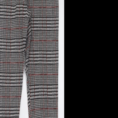 TU Womens Red Check Polyester Capri Trousers Size 8 L28 in Regular