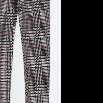 TU Womens Red Check Polyester Capri Trousers Size 8 L28 in Regular