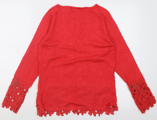 Womens UK Size S Lakeland Pink Pullover Jumper