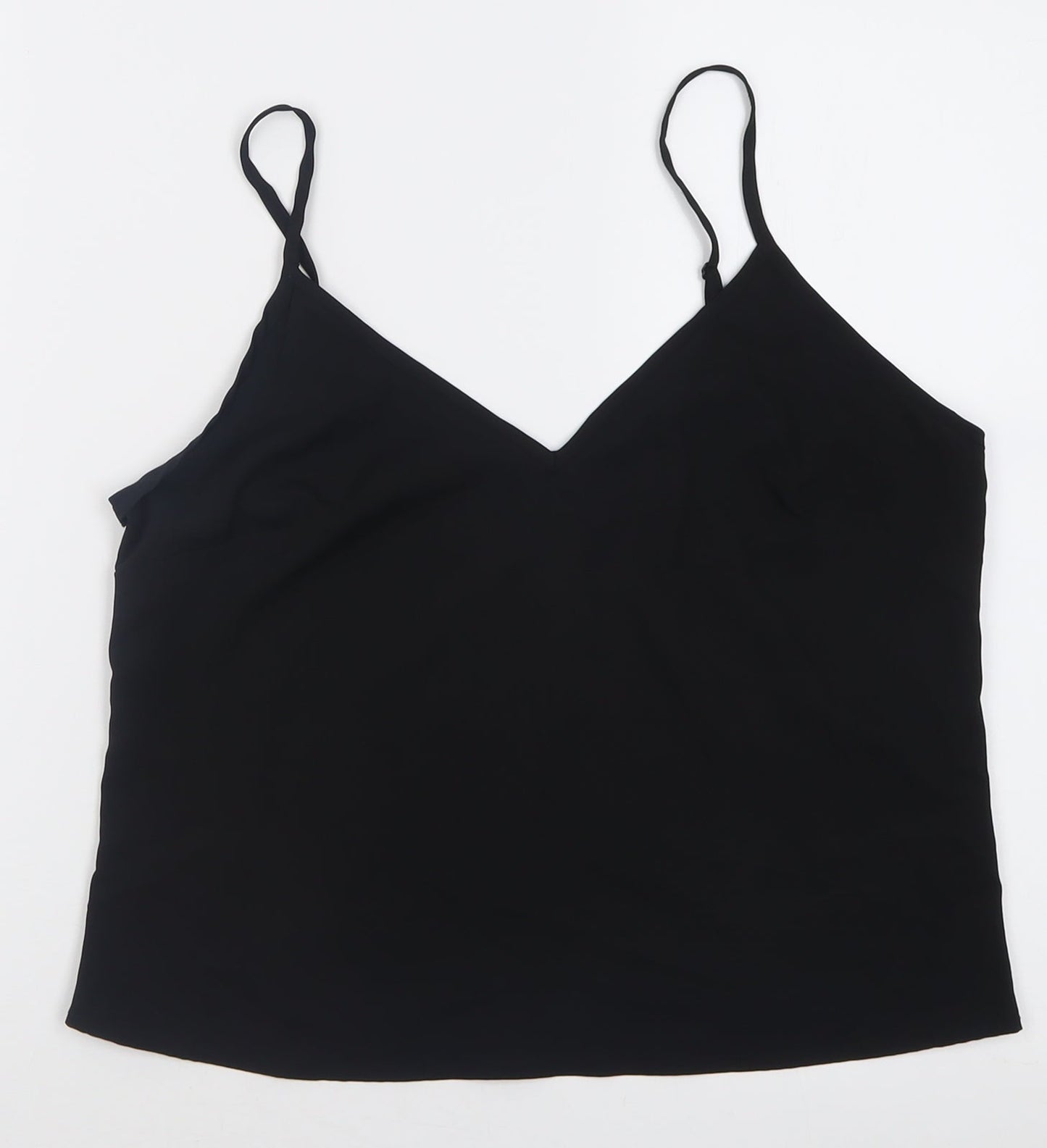 Womens UK Size 12 Miss Selfridge Black Basic Tank