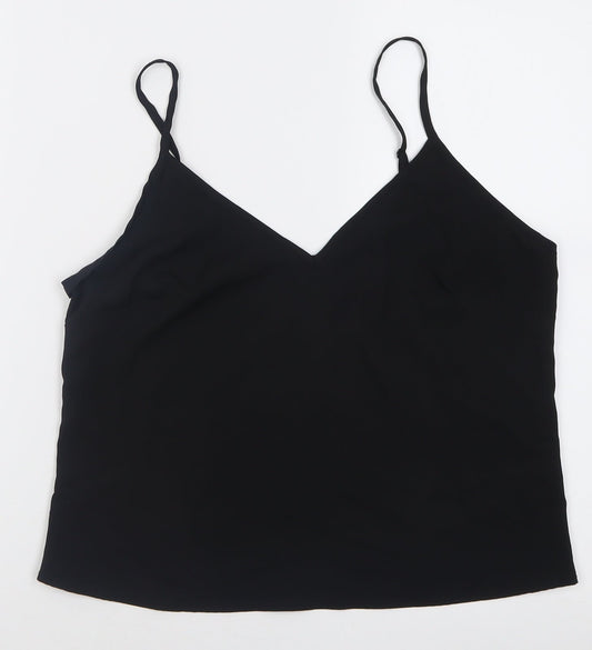 Womens UK Size 12 Miss Selfridge Black Basic Tank