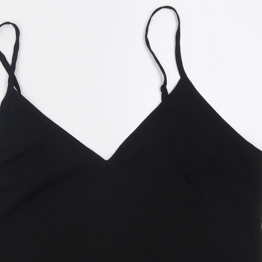 Womens UK Size 12 Miss Selfridge Black Basic Tank
