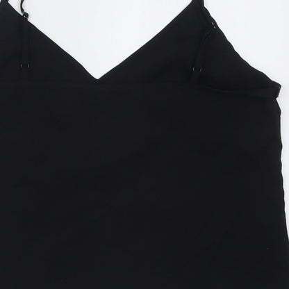 Womens UK Size 12 Miss Selfridge Black Basic Tank