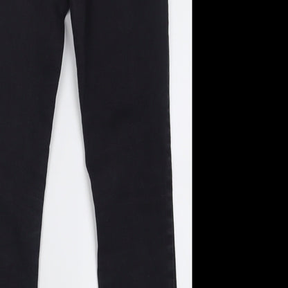 H&M Womens Black  Cotton Skinny Jeans Size 28 in L28 in Regular Button