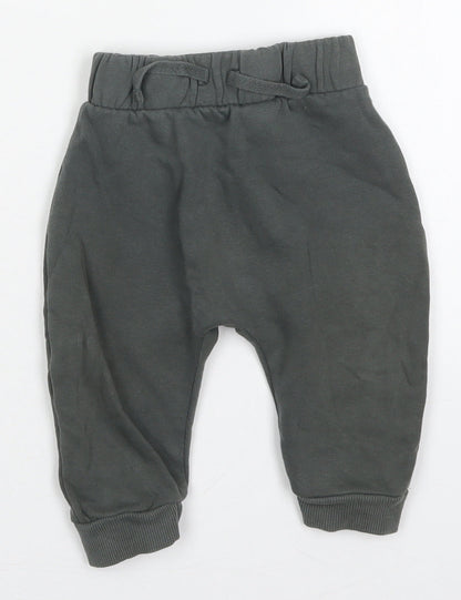 George Boys Grey  Cotton Sweatpants Trousers Size 9-12 Months  Drawstring