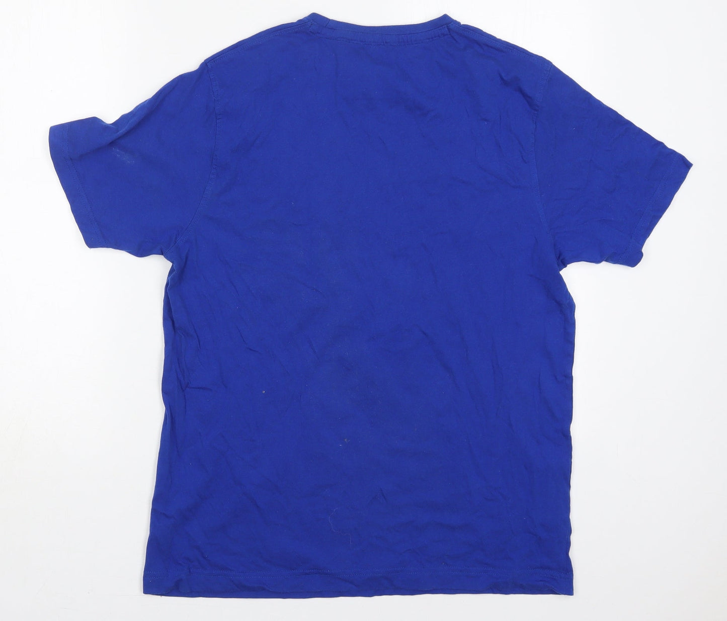 Dunnes Mens Blue  Cotton  T-Shirt Size M Crew Neck  - Snowman i'm Having a Meltdown