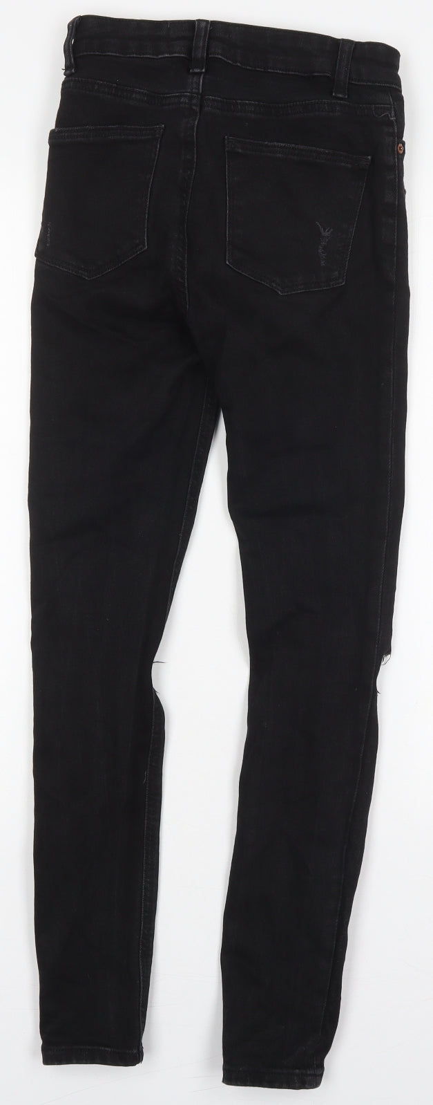 Denim Co Womens Black  Cotton Skinny Jeans Size 6 L28 in Regular Button