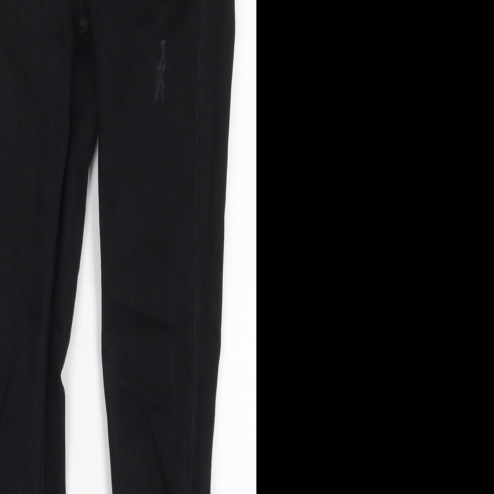 Denim Co Womens Black  Cotton Skinny Jeans Size 6 L28 in Regular Button
