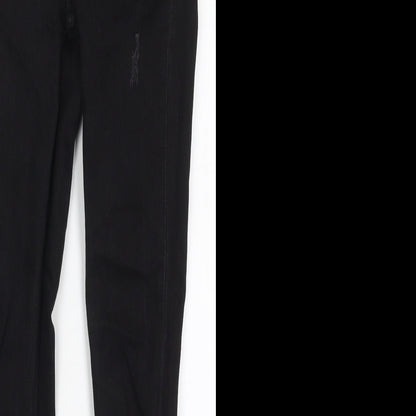 Denim Co Womens Black  Cotton Skinny Jeans Size 6 L28 in Regular Button