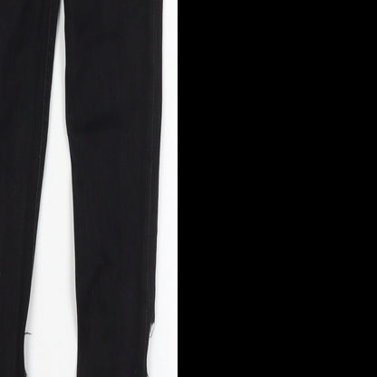Denim Co Womens Black  Cotton Skinny Jeans Size 6 L28 in Regular Button