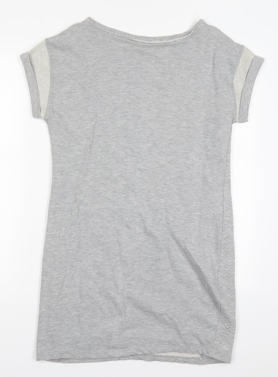 Internacionale Womens Grey  Cotton T-Shirt Dress  Size 10  Round Neck Pullover - Sweater Dress