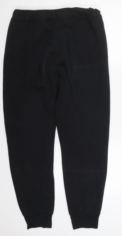 Hollister Mens Black  Cotton Sweatpants Trousers Size XS L27 in Regular Drawstring