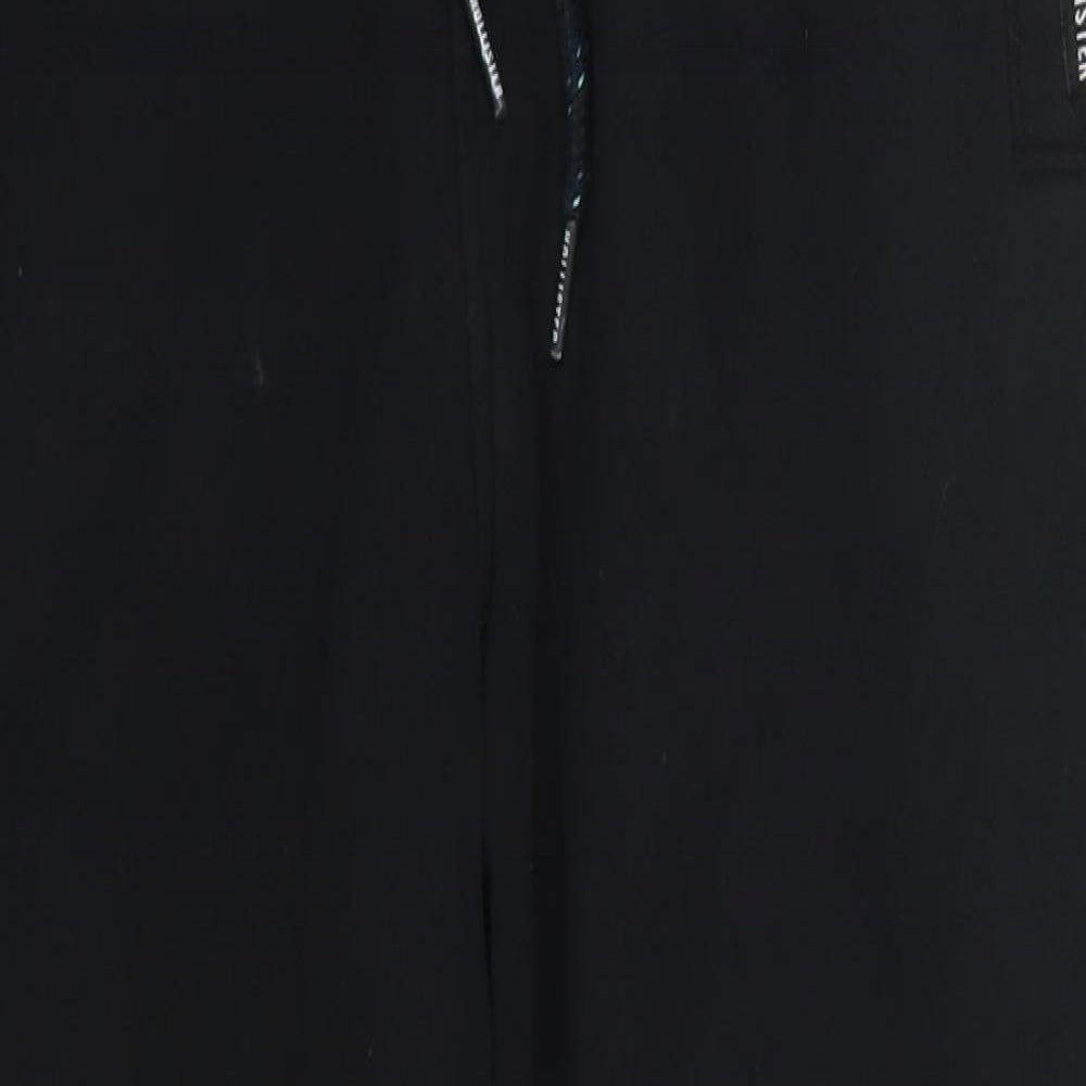 Hollister Mens Black  Cotton Sweatpants Trousers Size XS L27 in Regular Drawstring