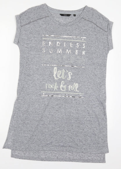 Womens UK Size 10 NEXT Grey Basic T-Shirt