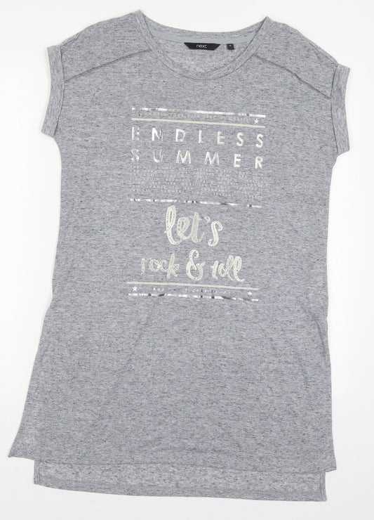 Womens UK Size 10 NEXT Grey Basic T-Shirt
