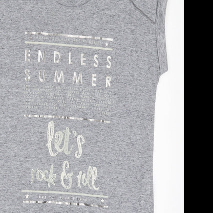 Womens UK Size 10 NEXT Grey Basic T-Shirt